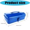 Heavy Duty Metal Tool Box Case With Ergonomic Handle Rust Resistant Coating Generous Capacity For DIY Professional Use