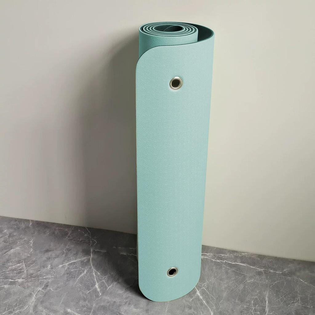 Damen Rutschfeste TPE Yogamatte: Verdickte, stoßdämpfende Aerobicmatte für Heimfitness