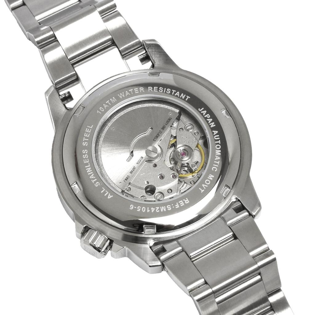 Salvatore Marra Salvatore Marra Automatic Watch Manual Winding Function Stainless Steel Strap Back Cover Skeleton Japanese Movement 10 ATM Water