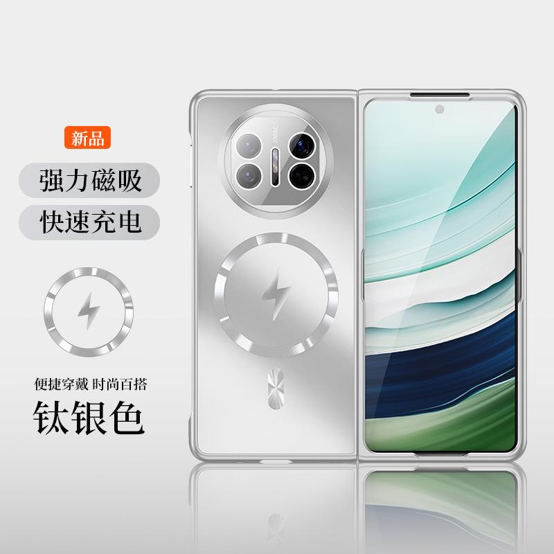 The Dazzling Gold Magnetic Frameless Phone Case Is Compatible with the Huawei MATE X6 Ultra-thin MATE X3/X5 Fashion Lens Film