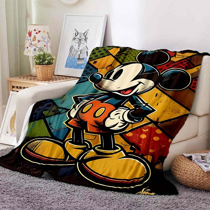 Cartoon Mickey Minnie Mouse Blanket Soft Warm Flannel Throw Fluffy Bed Blanket New Born Winter Blanket Luxury Gifts