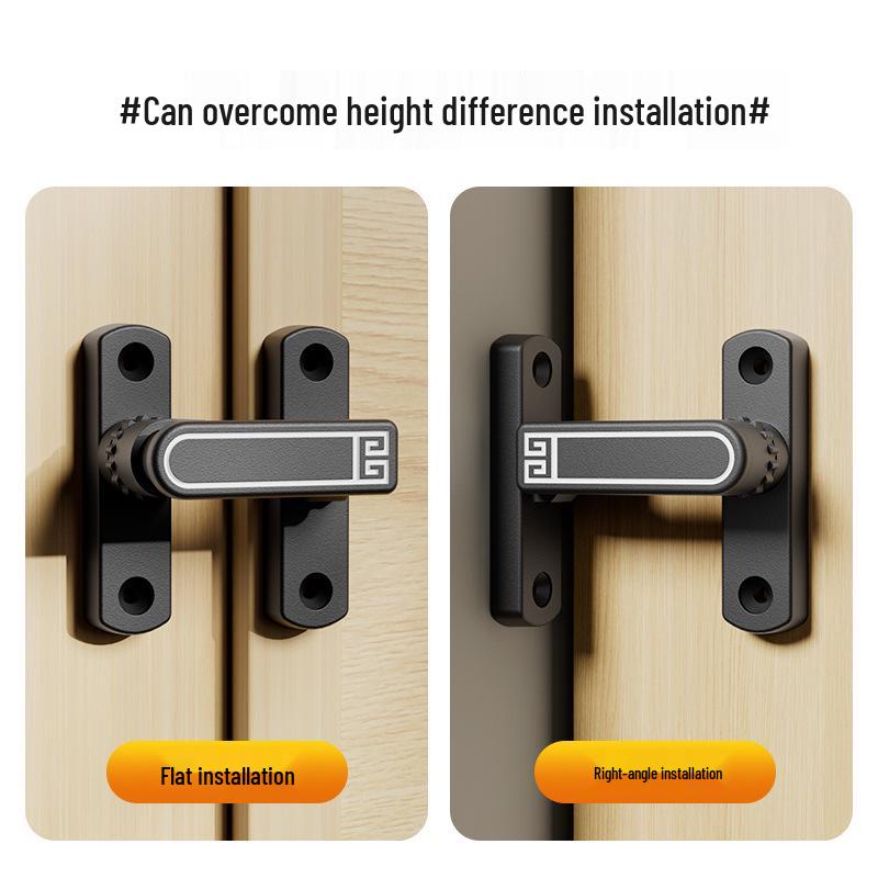 Adjustable No-Drill Surface-Mount Sliding Door Bolt Latch