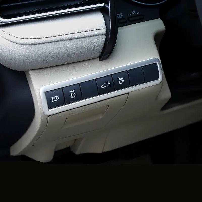 ABS Car Headlight Lamp Switch Frame Decoration Trim Stickers For Toyota Camry 2018 70 XV70 Accessories