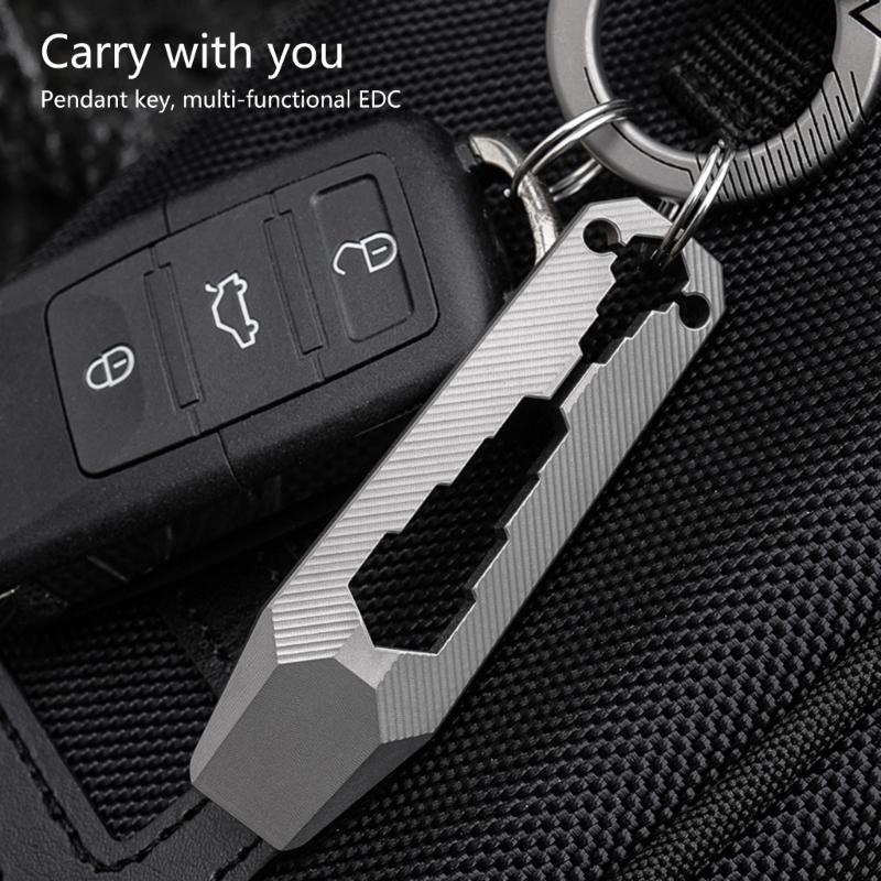 NonSlip Grip Multifunctional Titaniums Keychain Tool Portable Wrench For Outdoor Enthusiasts Cyclists And Everyday Carry