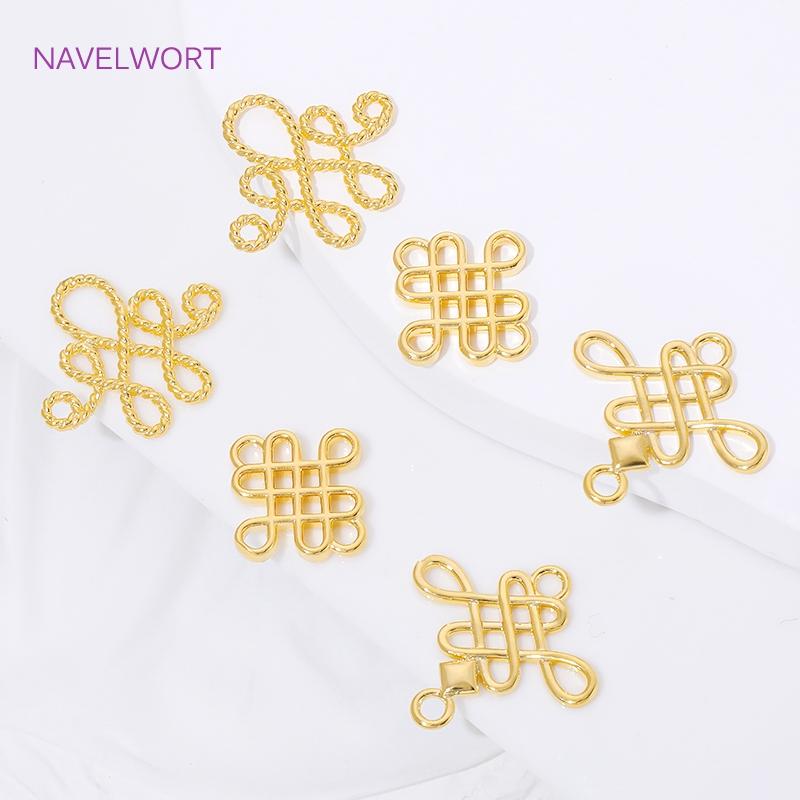 2/4/6Pcs Brass Charms Connectors 18K Gold Plated Connectors For Bracelets Findings,Jewelry Connectors,DIY Jewelry Accessories