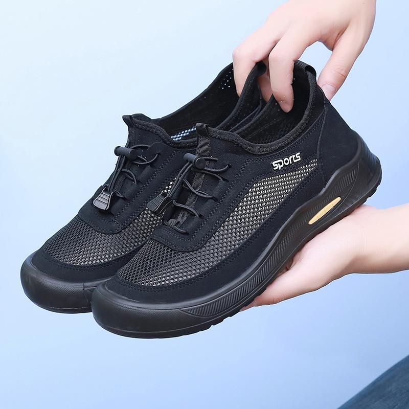Shoes men's spring and summer new breathable fly-woven mesh single shoes versatile sports lightweight casual soft sole one pedal
