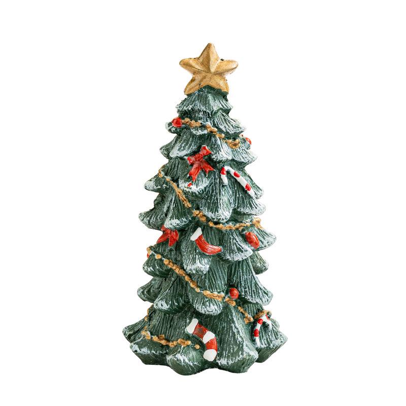 Mini Resin Christmas Tree Ornament – Small Desktop Decoration and Gift