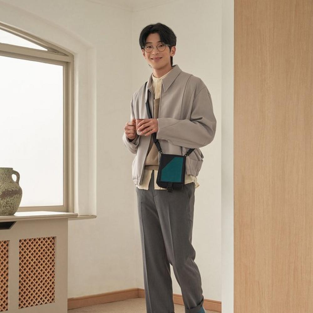 Pleatsmama Mini Messenger Bag Teal Blue