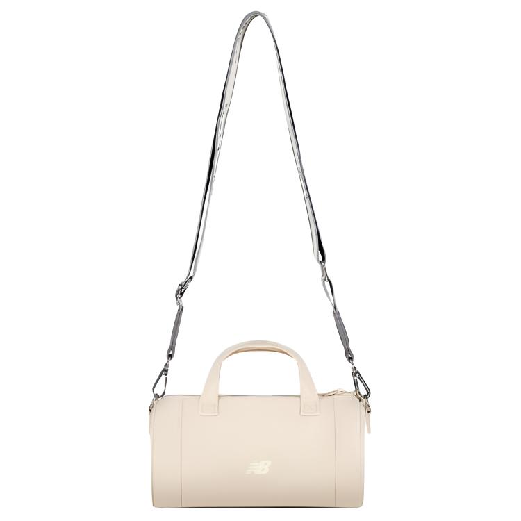 New Balance 1.9L Fashion Versatile Brand Logo Embroidered Shoulder Strap Crossbody Fabric Tote Bag Regular Women Tote Bag Off-White LAB53405CIC Ecru