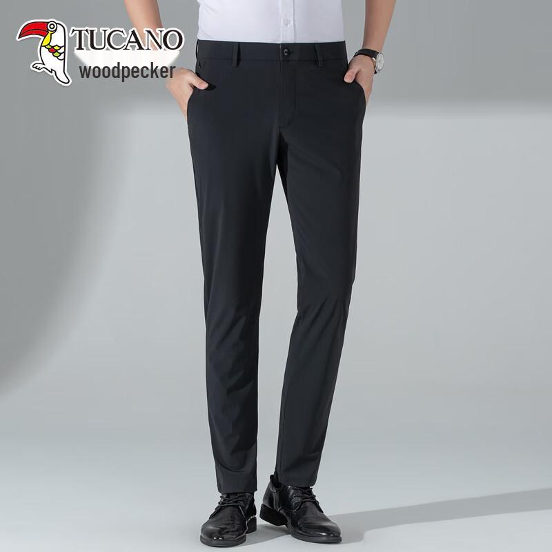 TUCANO Men s Premium Ice Silk Straight-Leg Casual Dress Pants 29