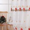 Christmas Curtains With Embroidered Snowflakes Bells Semi-Sheer American Style Window Treatment Living Room Bedroom Dining