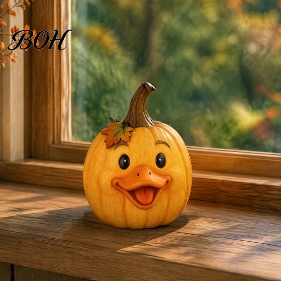 Unique Holiday Gifts for Friends Artificial Pumpkin Decor, Cute Animals Decorative Pumpkins, Thanksgiving Resin Pumpkins Harvest Theme Collectible