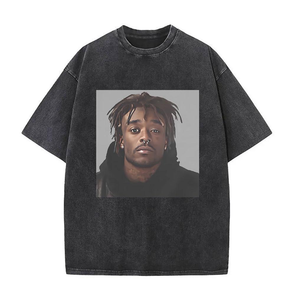 Washed Rapper Lil Uzi Vert Vintage Graphic T Shirts Men Women Hip Hop Short Sleeve Oversized Streetwear Fashion Tshirts Unisex