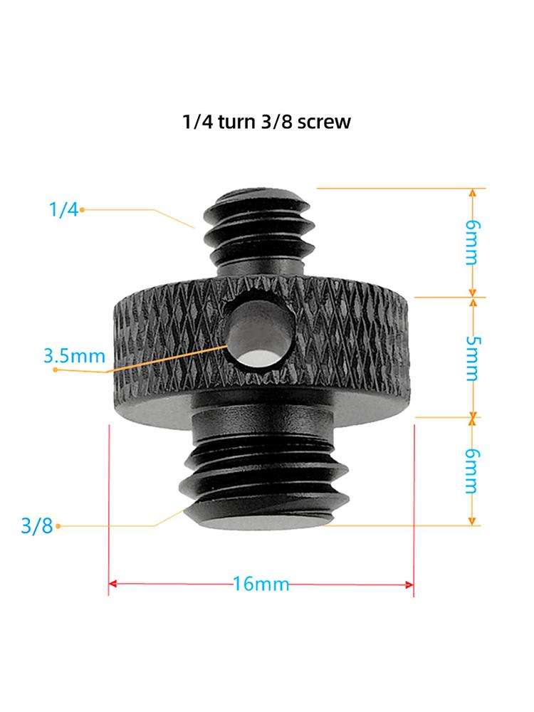 1/4" 3/8" Camera Adapter Tripod Screw Adapter for DSLR Camera Tripod Shoulder Rig Lighting Equipment GoPro Hero 12 11 Osmo Mount