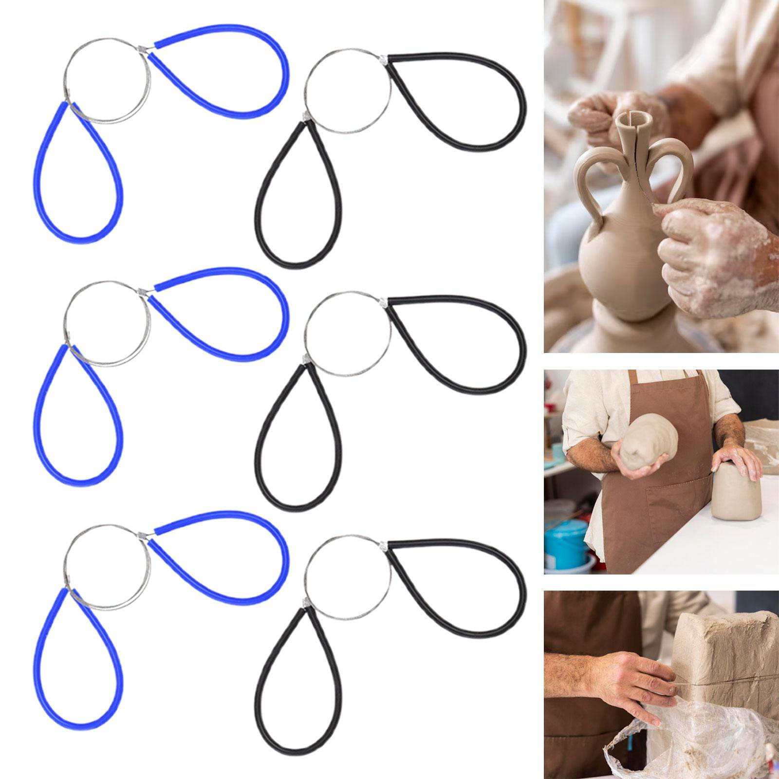 

6 Pieces Pottery Clay Cutting Wire, Cut Off Tools, Trimming Portable DIY Craft Ceramic Cutter