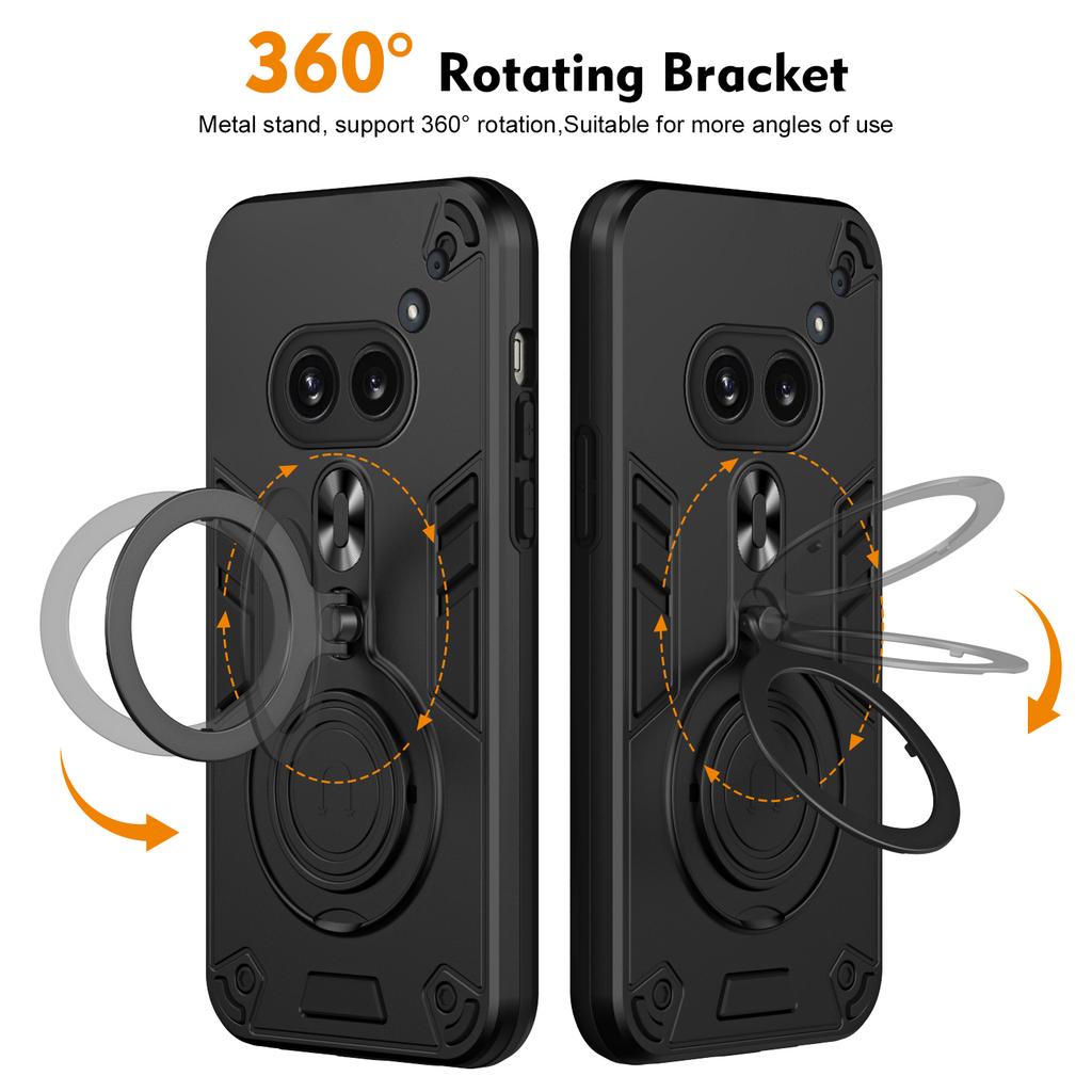 NEW 360 ° Rotating Metal Car Bracket Ring Reverse Magsafe Magnetic Armor Phone Case For NOTHING PHONE 2A PHONE2 2024 Phone2A