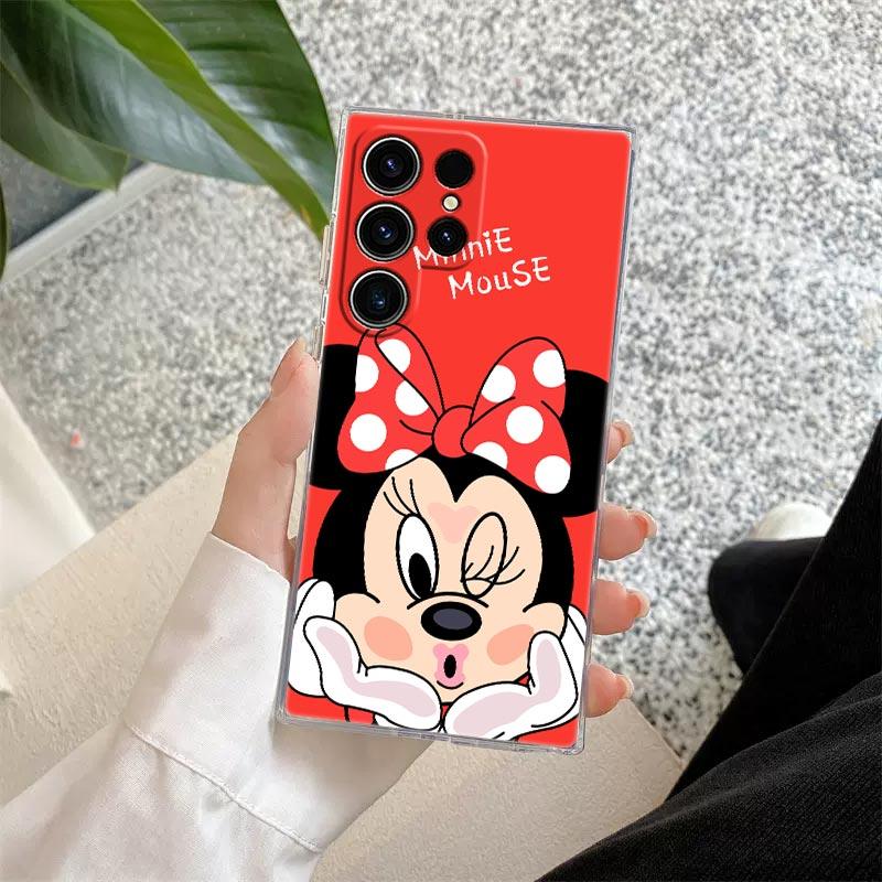 Disney Stitch Mickey Donald Duck Transparent Case For Samsung Galaxy S26 S25 Ultra S24 S22 S26 Plus S20 S23 S21 S25 FE 5G Cover