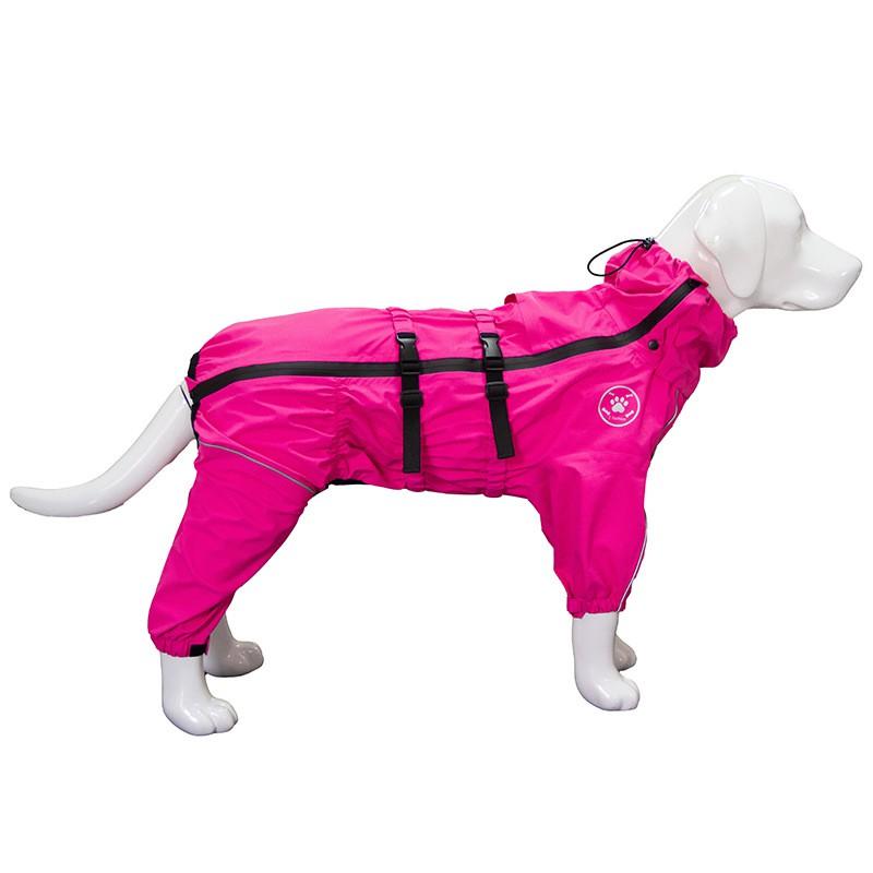Waterproof Dog Raincoat With Hood Large Breeds Golden Retriever Samoyed Alaskan Malamute Four-Legged Outdoor Pet Coat