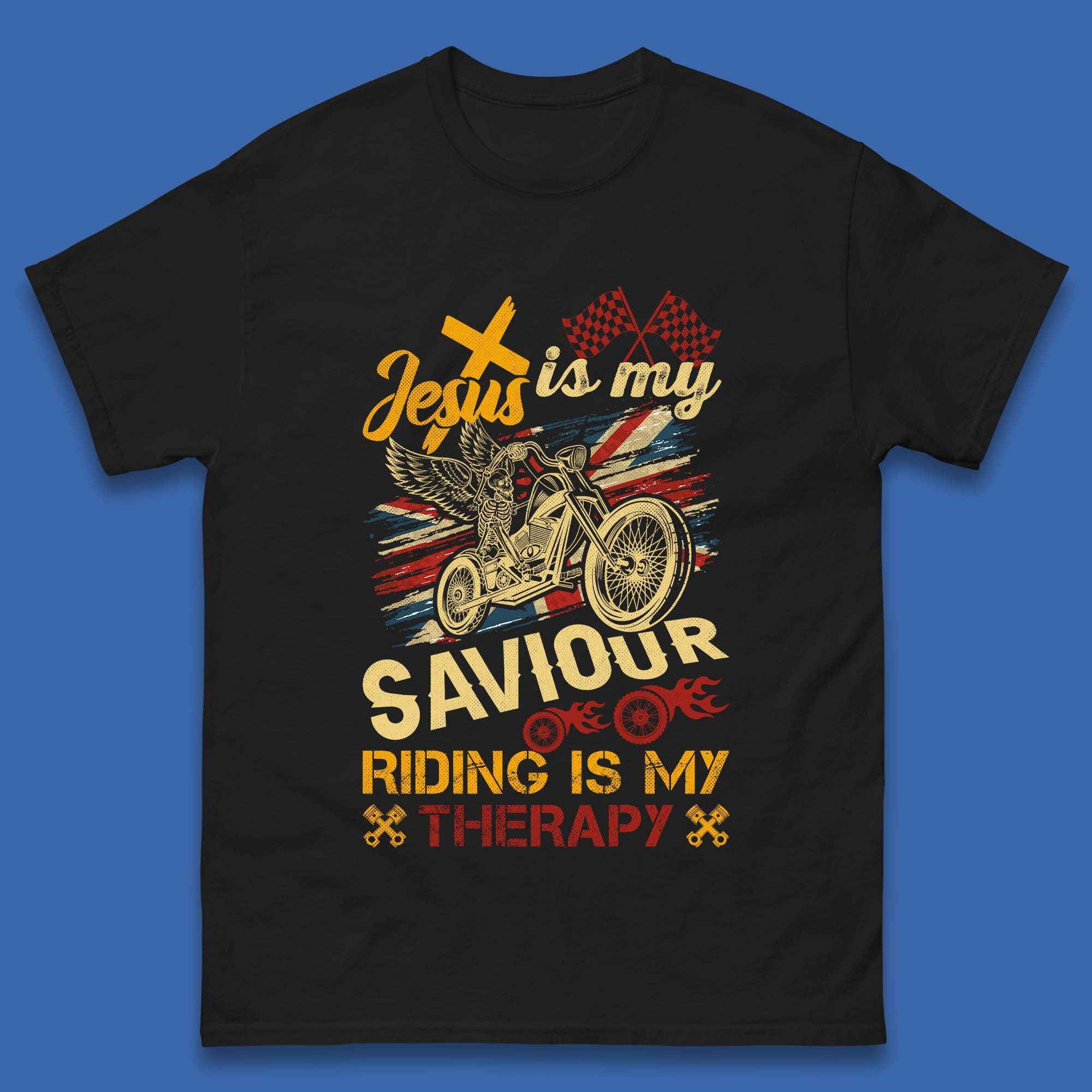 Riding Is My Therapy Mens T-Shirt Womens Tops Tees S