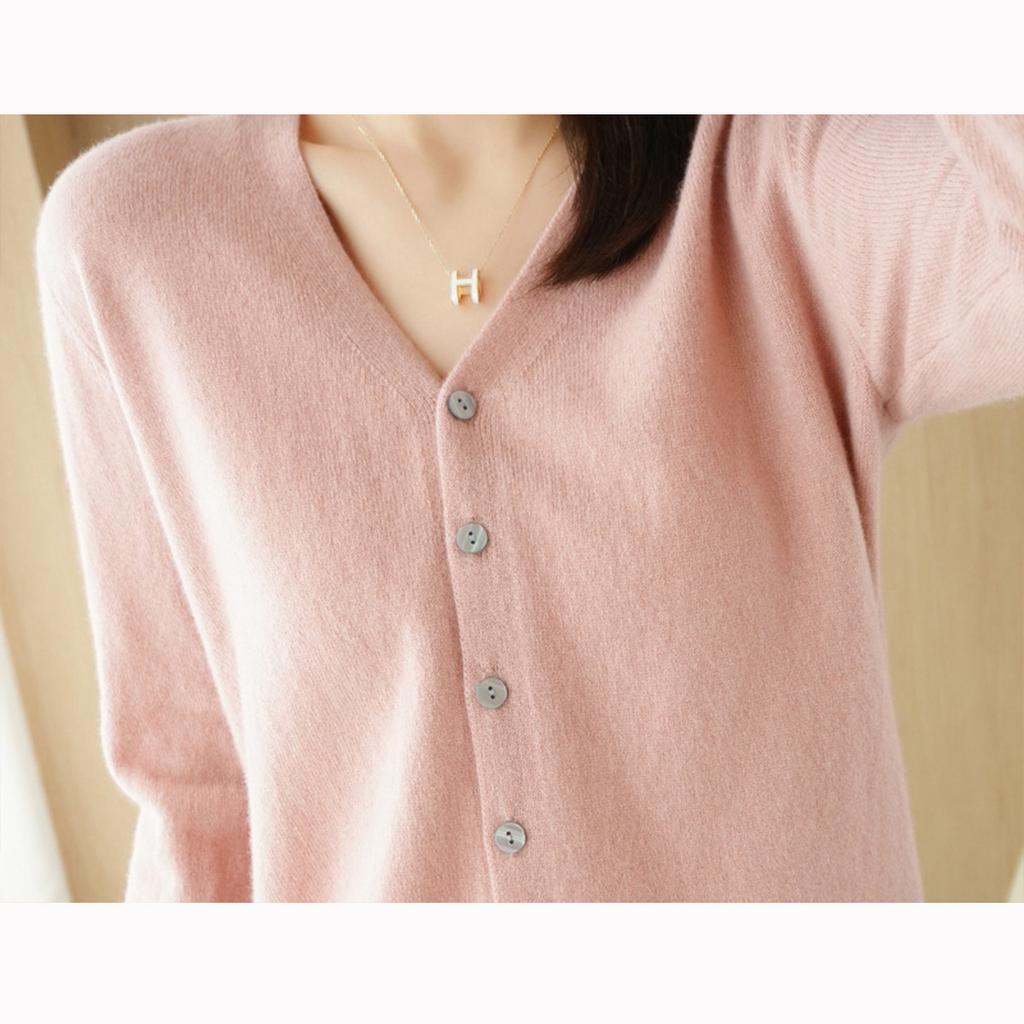 Women Knitwear V-Neck Single Breasted Button Pullovers Sweaters Women Fall Spring Long Sleeve Short Small Fresh Outer Wear Knitted Cardigan Tops