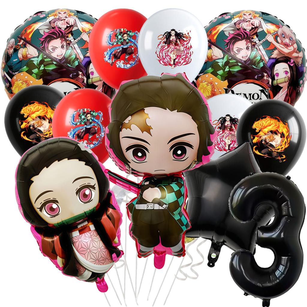 Anime Dämon Geburtstagsparty Dekoration Einweg-Geschirr Teller Tischdecke Becher Serviette Babyparty Kinder Partygeschenke Zubehör