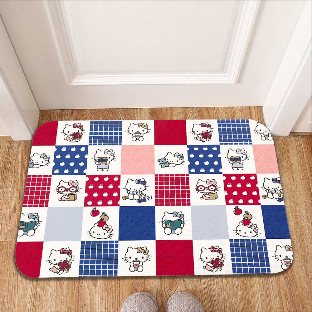 

Kawaii Kitty Cartoon Carpet in the Living Room Mats Bathroom Mat Modern Home Decor Washable Non-slip Kitchen Rug Floor Carpets 40cm x 60cm