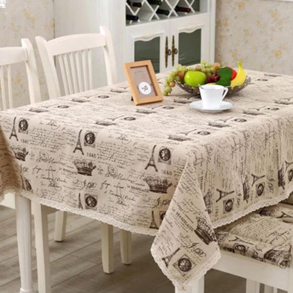 European Style Crown Tower Print Table Cloth Tablecloth Washable Desk Cover
