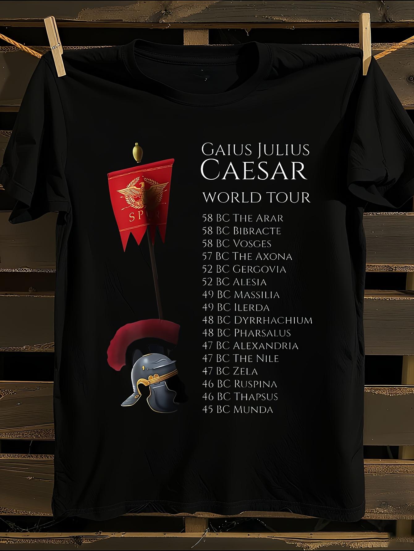 SPQR Ancient Rome Gaius Julius Caesar World Tour T-shirt XXXL