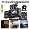 Kamera do auta HD 1080P se dvěma objektivy Přední/Zadní/Vnitřní Videorekordér Fotoaparát G-senzor
