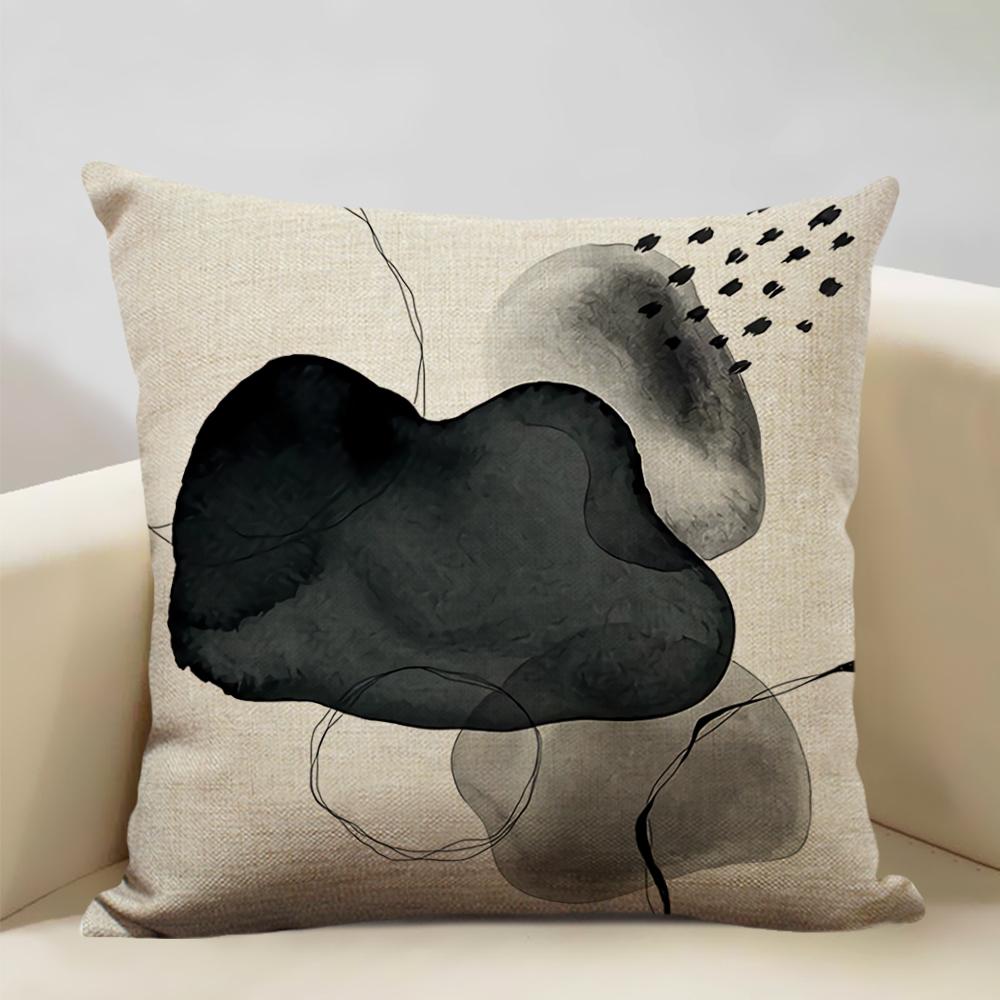 Geometric Abstract Lines Constitute The Perfect Pattern Art Decoration Cushion Cover Bedroom Sofa Office Pillow 45x45cm Linen