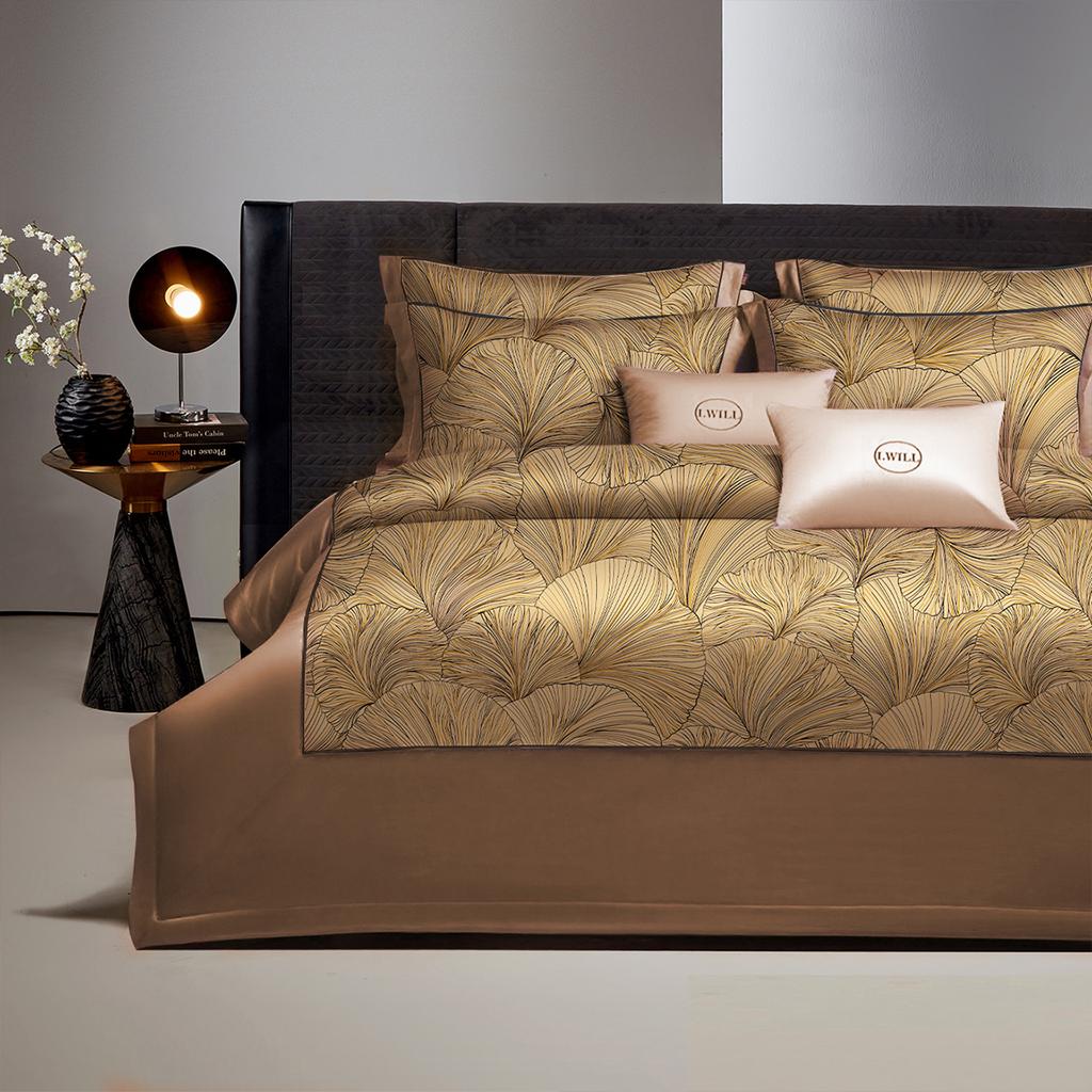 Light Luxury All Cotton Double-sided Thickened Warm and Brushed Four Piece Set
