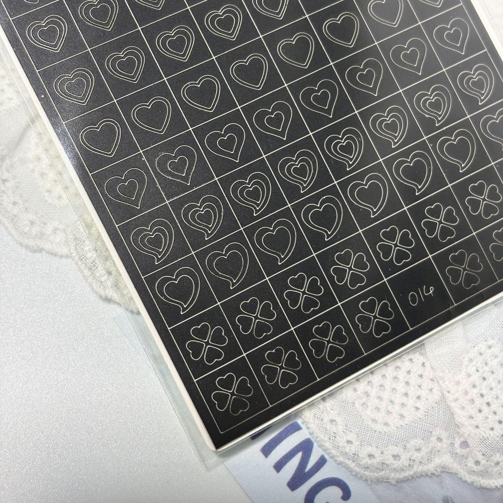 Hollow Love Heart & Butterfly Nail Art Stickers with Adhesive Backing