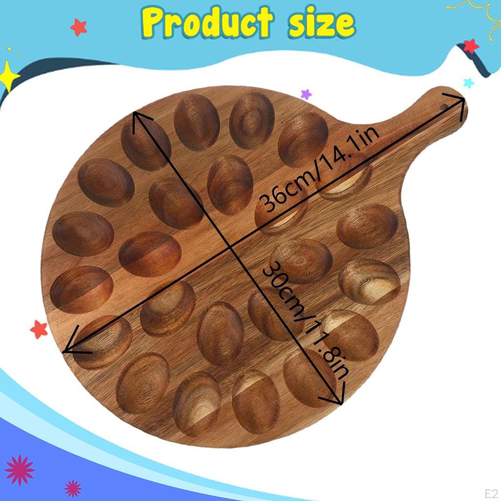 Servírovací tác na plněná vejce s 24 otvory pro kuchyňskou desku, držák, nádoba