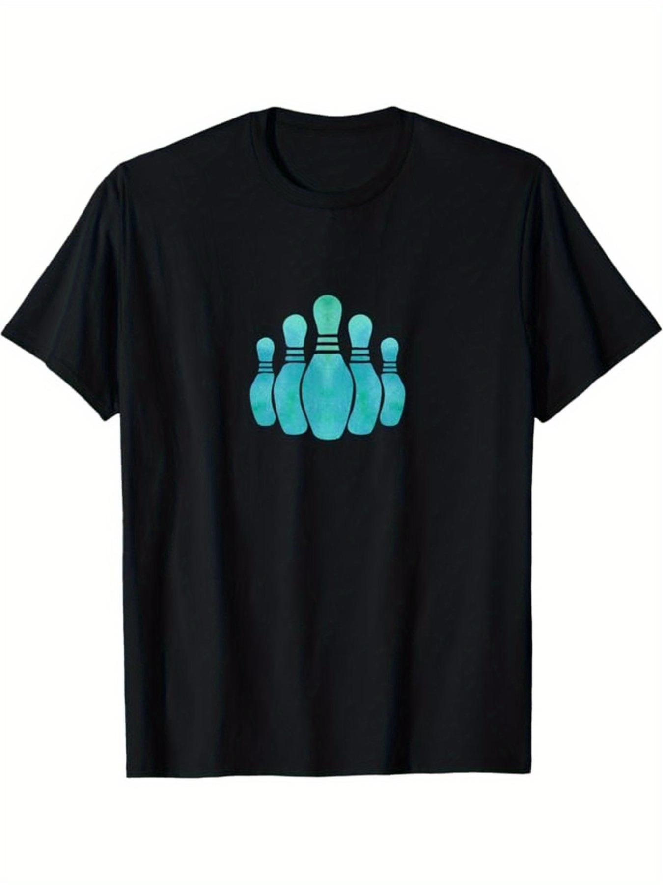 Bowling Pins Watercolor Design T-shirt XXXXL