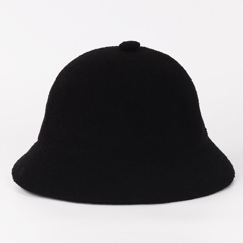 New Felt Bucket Hat for Women, Autumn and Winter Fashion, Rolled Brim Fisherman Hat, Warm Wool Bucket Hat