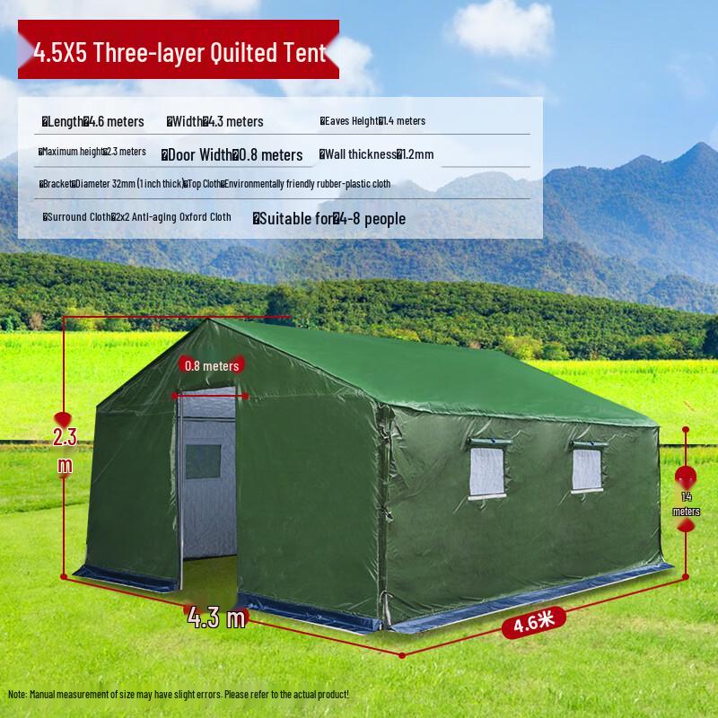 Heavy-Duty Insulated Waterproof Canvas Relief Tent