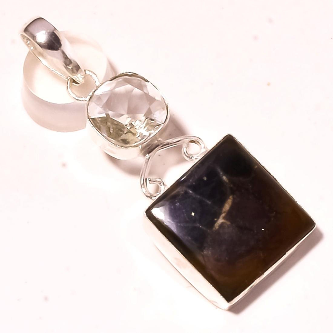 

Septarian Loose White Topaz Gemstone Pendant Handmade Gift Jewelry 2.3 u9f45