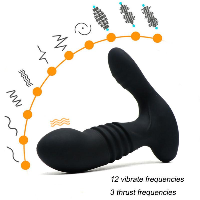 Prostate Massager for Men - Vibrating Anal Plug with Stretching Design, P-Spot Stimulator, Adult Sex Toy for Powerful Orgasms