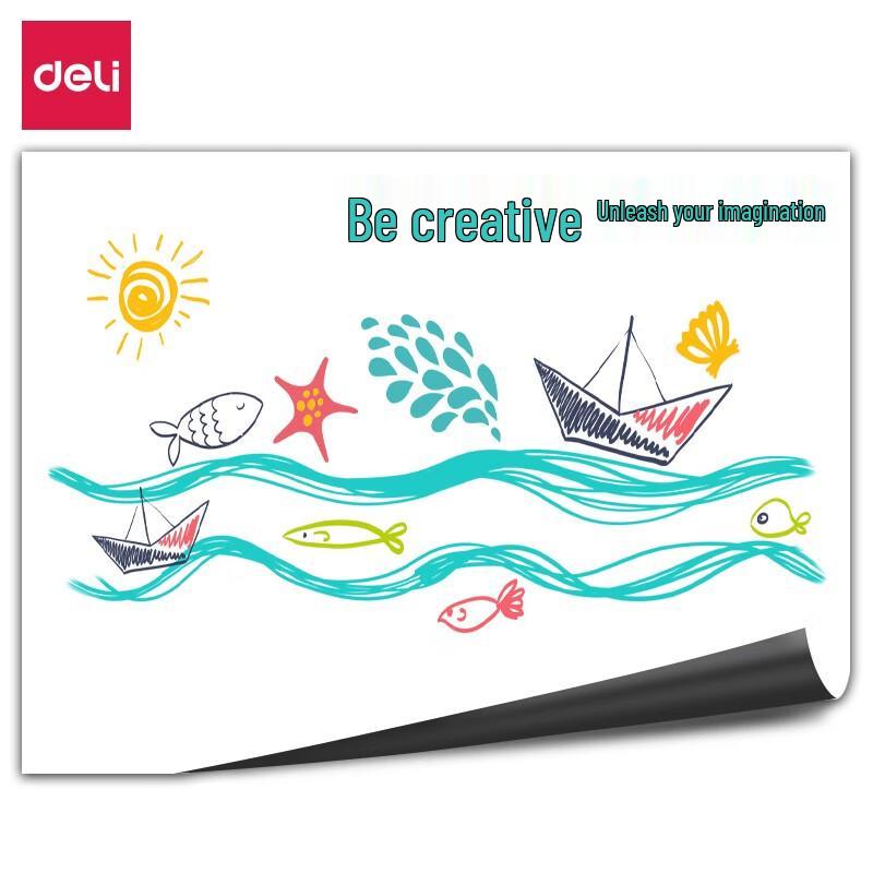 Deli 8717 Self-Adhesive Magnetic Whiteboard Sticker, 90x120cm