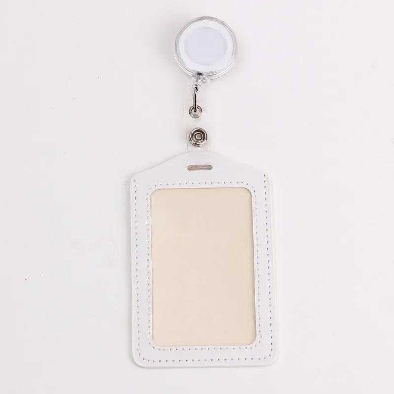 

Horizontal Vertical Cards Sleeves Credit Card Holder ID Card Holder Badge Holder Card Cover Bus Cards Case with Retractable Reel