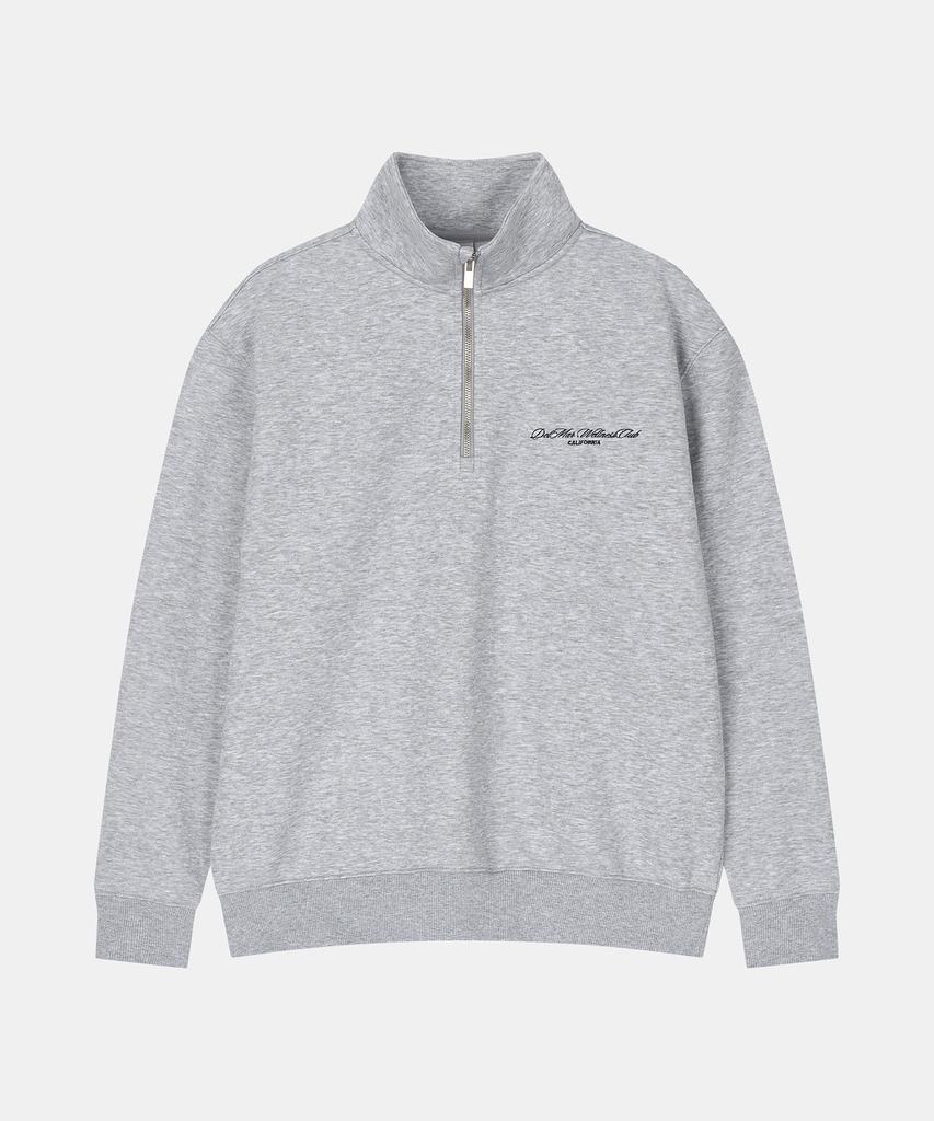 Delma Wellness Club Sweat Quarter Zip-Up - Gray
