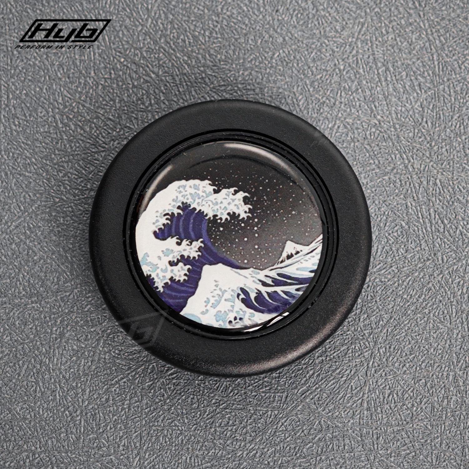 JDM Sea Waves HORN Push Cover JDM Modified Car Steering Wheel Horn Button A