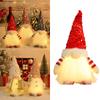 Glowing Gnome Christmas Xmas Light Up Doll Sequin Faceless Dwarf Led Decor