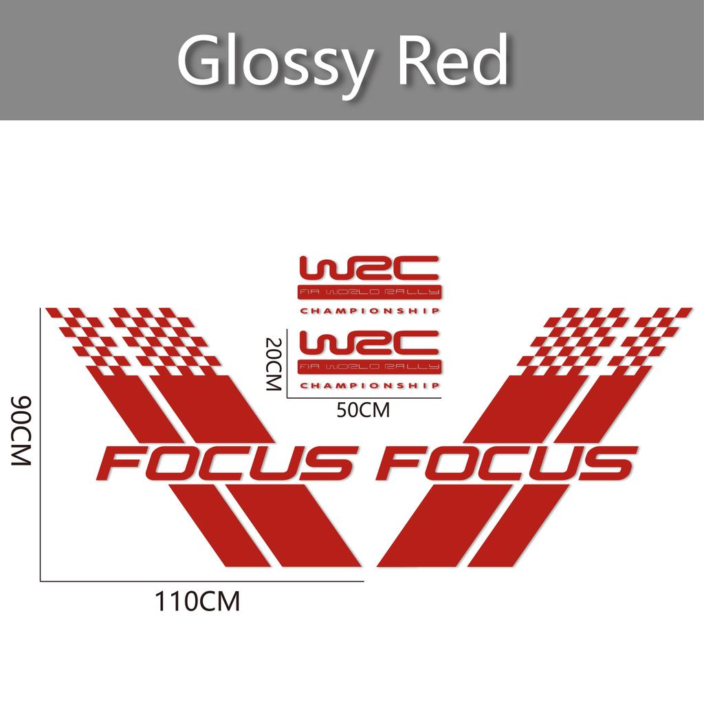 Samochodowe Naklejki na Obie Strony Nadwozia Stylowy Sportowy Styl Wyścigowy Auto Naklejka z Folii Winylowej Pasuje Do Ford Focus 2 3 MK2 MK3 Akcesoria Samochodowe