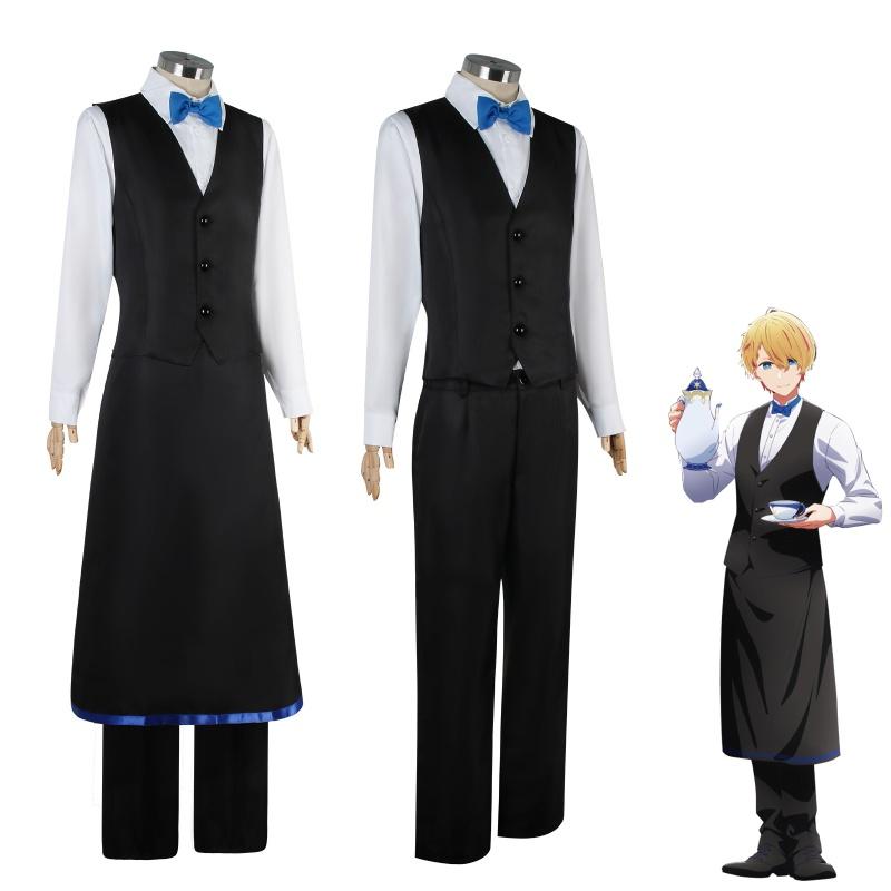Oshi Ko No Aquamarine Hoshino Uniform Cosplay Costume Set Coffee Overalls Party