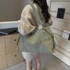 Fashionable Nylon Rivet Underarm Tote Bag Women's Large Capacity Shoulder Commuter Bag Autumn Trend Pure Color Bags Handbag KTB