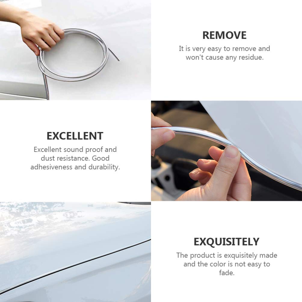 VORCOOL Car Door Mall, Plated Mall, U-Shaped Mall, 2.4 ft (5 m) x 7