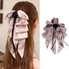 Drcená květina Vícevrstvá mašle Vlající stuha Sponka do vlasů Dámská Nízký ohon Skřipec na vlasy Zadní část hlavy Žraločí skřipec