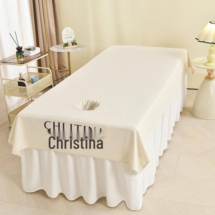 Customizable Massage Bed Sheet with Face Hole - Anti-Dirty and Enlarged for Salon Use