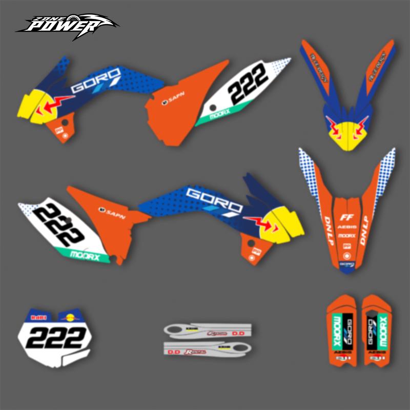 Powerzone Motorcycle Decals Stickers Kits for KTM SX85 SX 85 2013 2014 2015 2016 2017 Number Name Custom